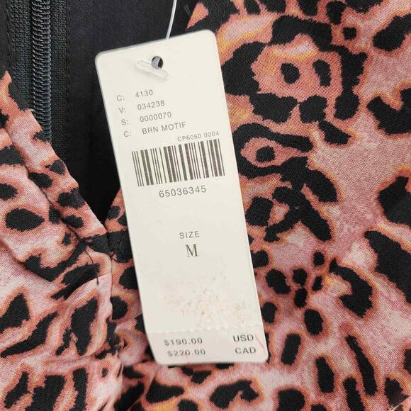 New Anthropologie Ranna Gill Leopard Print Cut Out Boho Flowy Midi Dress Medium - Picture 5 of 6